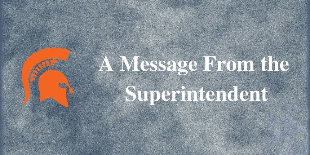 Superintendent Message