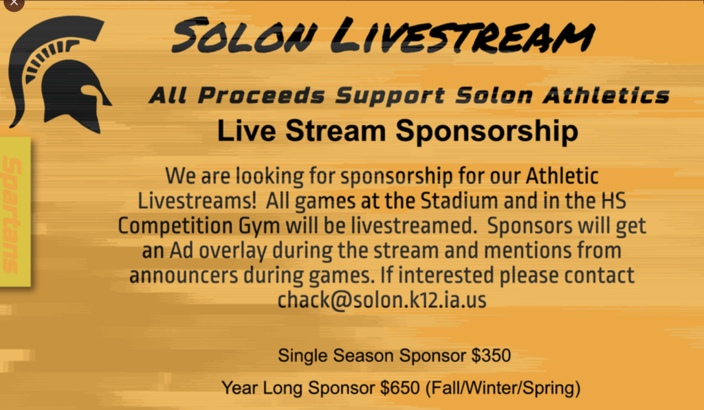 Solon Livestream Sponsorship